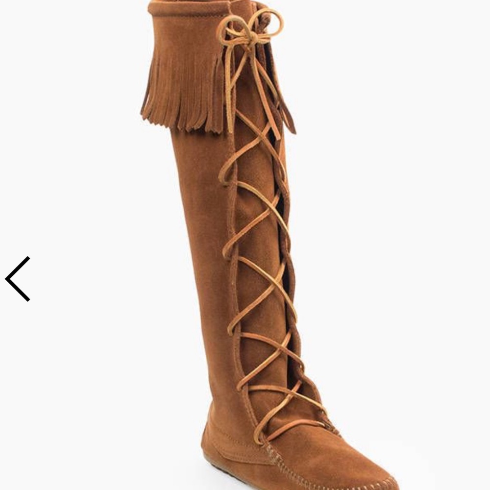 Minnetonka Front Lace Knee High Boots